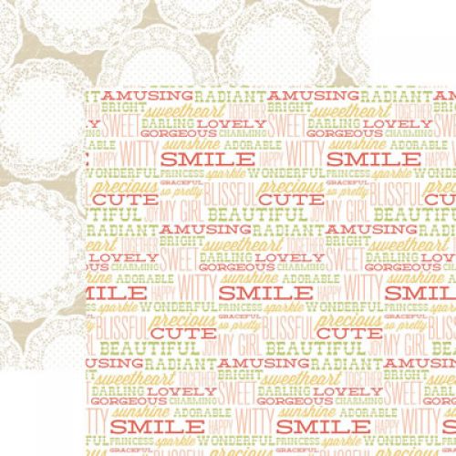 Teresa Collins Designs - She Said -  Words  12x12 Paper