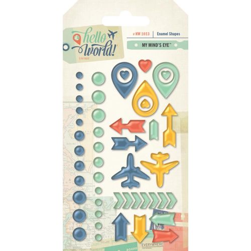 My Minds Eye - Hello World - Beauty Enamel Shapes