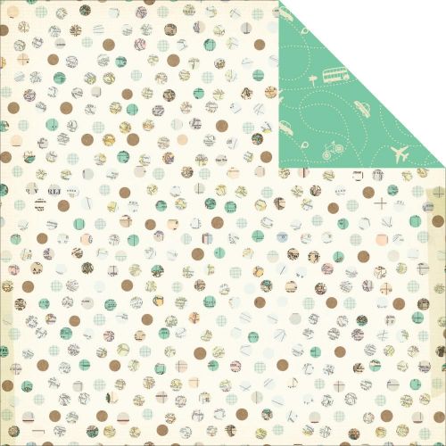 My Minds Eye - Hello World - Discovery "Here and There" Double-Sided Cardstock 12"X12"