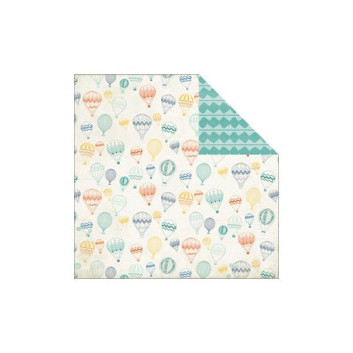 My Mind's Eye - Tangerine Jubilee Collection - Honor Up & Away 12 x 12 Double Sided Patterned Paper