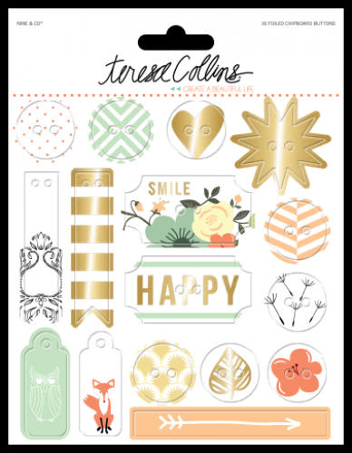 Teresa Collins Designs - Nine & Co. Collection - Decorative Buttons
