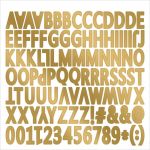 My Minds Eye - Niche - On Trend 12x12 Gold Foiled Chipboard Sticker Alpha