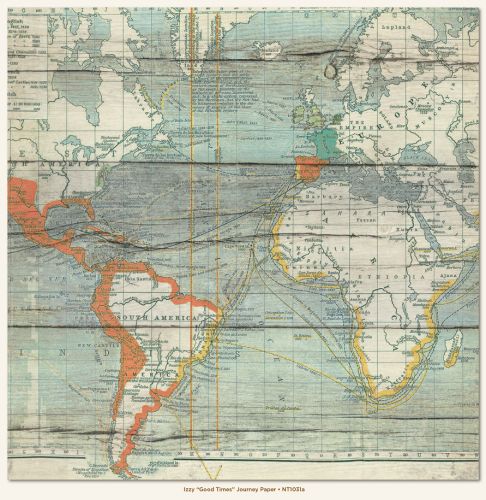 My Mind's Eye - Now and Then - By Jen Allyson - Good Times Journey 12 x 12 Double Sided Patterned Paper