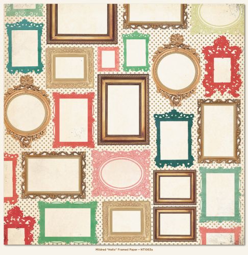 My Mind's Eye - Now and Then - By Jen Allyson - Hello Framed 12 x 12 Double Sided Patterned Paper