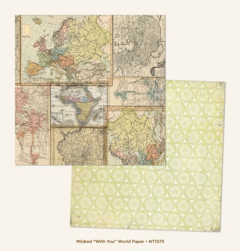 My Mind's Eye - Now and Then - By Jen Allyson - With You World 12 x 12 Double Sided Patterned Paper