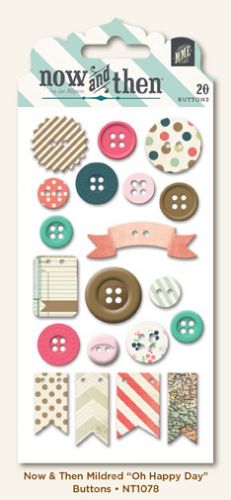 My Mind's Eye - Now and Then - By Jen Allyson - Oh Happy Day Decorative Buttons