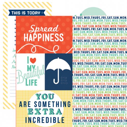 Echo Park Paper Company - Photo Freedom - Happy-Go-Lucky Collection - 12 x 12 Paper - Spread Happiness