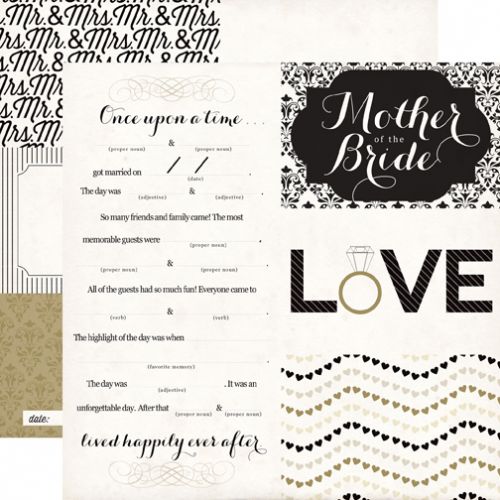 Echo Park Paper Company - Photo Freedom - You & Me Collection - 12 x 12 Paper - Happily Ever After