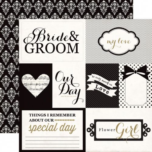 Echo Park Paper Company - Photo Freedom - You & Me Collection - 12 x 12 Paper - Bride & Groom
