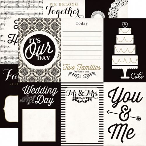 Echo Park Paper Company - Photo Freedom - You & Me Collection - 12 x 12 Paper - Wedding Day