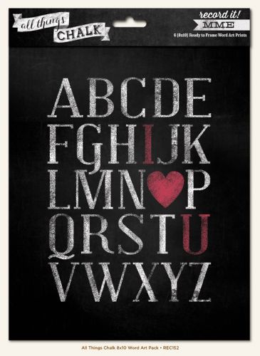 My Minds Eye - Record It - Chalk Line - 8x10 Word Art Pack