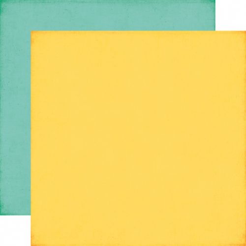 Echo Park Paper Company - Summer Bliss Collection - 12x12" Paper - Yellow / Blue Distressed Solid
