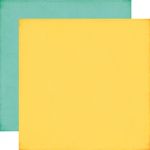 Echo Park Paper Company - Summer Bliss Collection - 12x12" Paper - Yellow / Blue Distressed Solid