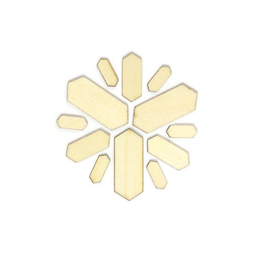 American Crafts - Studio Calico - Wood Veneer - Elongated Hexagons