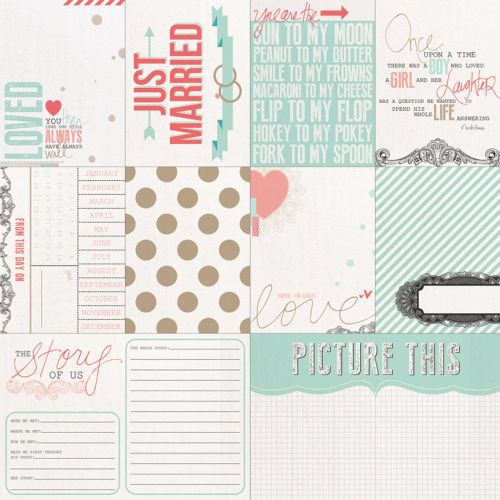 Teresa Collins Designs - Save the Date - Just Married 12 x 12 Double Sided Patterned Paper