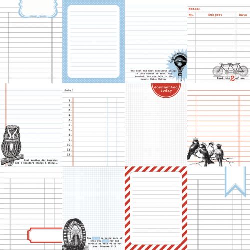 Teresa Collins Designs - Stationery Noted -  Journaling Cards  12x12 Paper