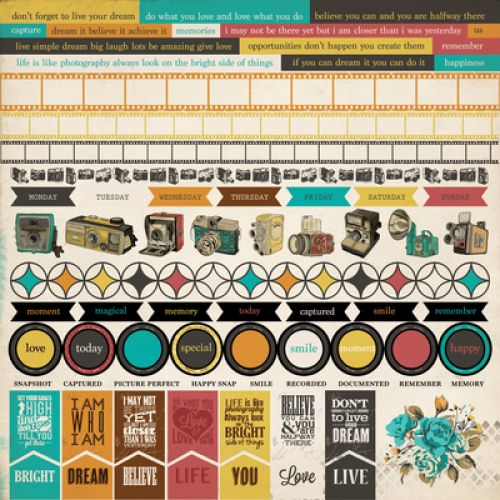 Kaisercraft - Close Up! - Cardstock Sticker Sheet 12"X12"