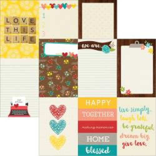 Simple Stories - We Are Family - Double-Sided Elements Cardstock 12"X12" - 4"X6" Vertical Journaling Cards