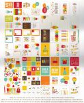 Simple Stories - Cards & Squares, Bits & Pieces Sn@p! Pack 124 Piece Pack - Birthday