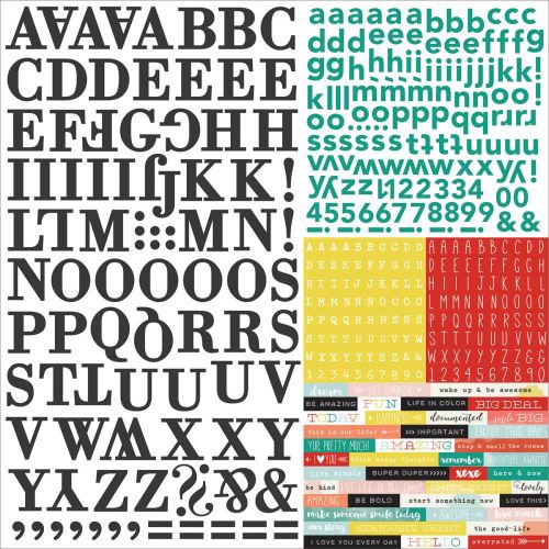 Simple Stories - Life in Color Cardstock Stickers 12"X12" - Expressions