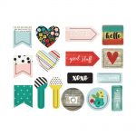Simple Stories - Life in Color Decorative Shaped Plastic Clips 16/Pkg