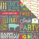 Simple Stories - Let's Party Double-Sided Cardstock 12"X12" - Hip Hip Hooray!