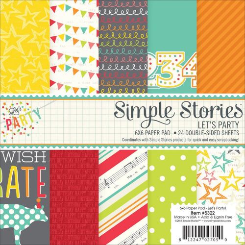 Simple Stories - Let's Party Double-Sided Paper Pad 6"X6" 24/Pkg