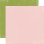 Echo Park Paper Company - Splendid Sunshine Collection - 12x12" Paper - Lt.Pink / Green Distressed Solid