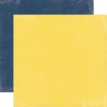Echo Park Paper Company - Splendid Sunshine Collection - 12x12" Paper - Yellow / Navy Distressed Solid