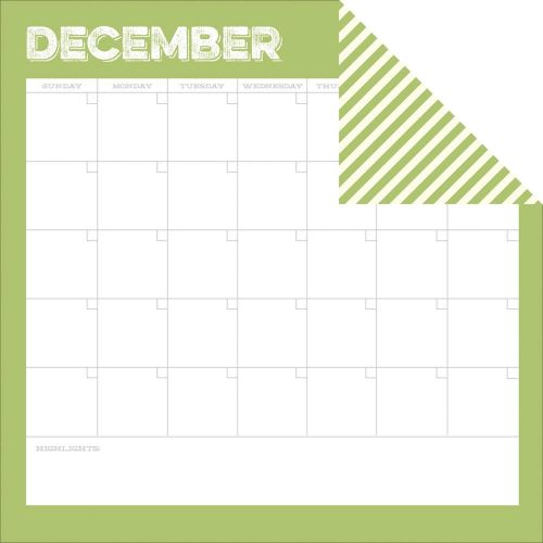 Simple Stories - Life Documented - December Calendar Designer Cardstock