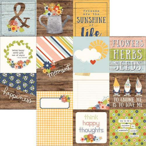 Simple Stories - Bloom & Grow - Double-Sided Elements Cardstock 12"X12" - 4"X4" & 4"X6" Vertical Journaling Cards
