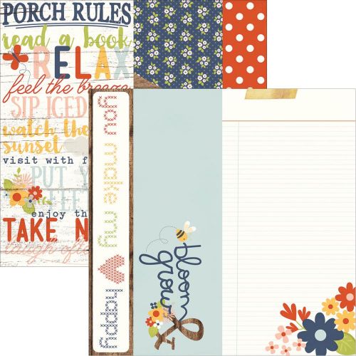 Simple Stories - Bloom & Grow - Double-Sided Elements Cardstock 12"X12" - 2"X12", 4"X12" & 6"X12"