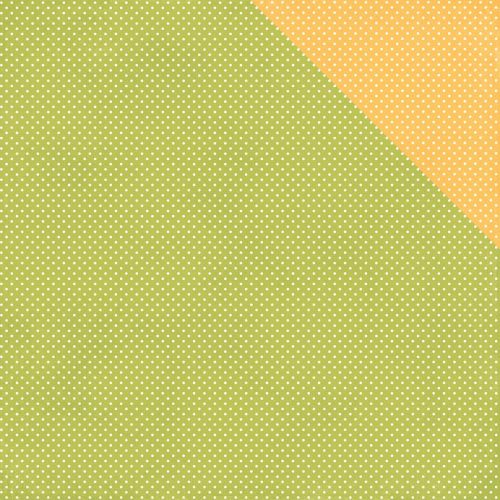 Simple Stories - Bloom & Grow - Double-Sided Cardstock 12"X12" - Green Dot/Yellow Dot Simple Basic