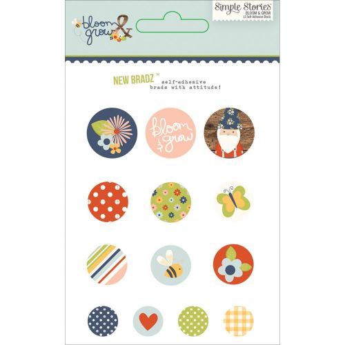 Simple Stories - Bloom & Grow - Self-Adhesive Bradz 13/Pkg