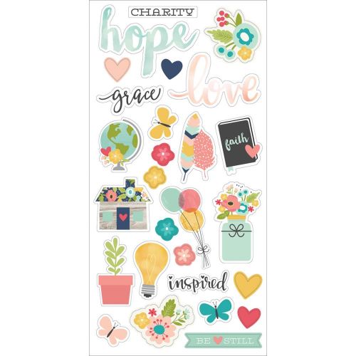 Simple Stories - Faith - Chipboard Stickers 6"X12"