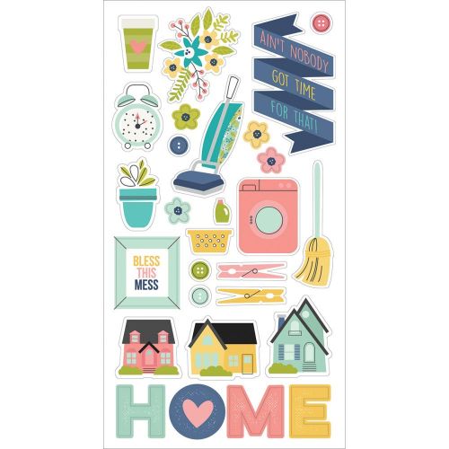 Simple Stories - Domestic Bliss - Chipboard Stickers 6"X12"