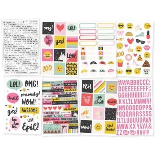 Simple Stories - Emoji Love - Stickers 4"X6" 8/Pkg