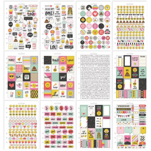 Simple Stories - Emoji Love - Stickers A5 12/Pkg