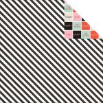 Teresa Collins Designs - Something Wonderful - Black Stripes 12 x 12 Double Sided Patterned Paper