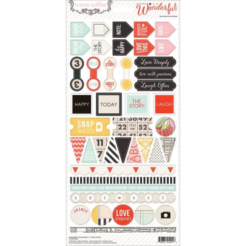 Teresa Collins Designs - Something Wonderful - 6x12 Decorative Stickers