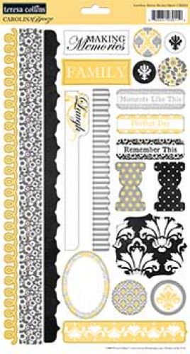 Teresa Collins - Carolina Breeze - 12" x 7" Sticker Sheet