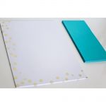 Teresa Collins Designs - Studio Gold - Foiled Stationery 8.5"X11" 12/Pkg - Dots