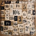 Tim Holtz - Idea-Ology - District Market - Burlap Panel - Numeric