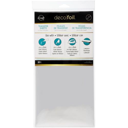 Therm-O-Web - iCraft - Deco Foil - Transfer Sheet 6"X12" 20/Pkg - Silver