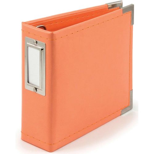 We R Memory Keepers - We R Instagram Classic Leather Ring Album 4"X4" - Coral