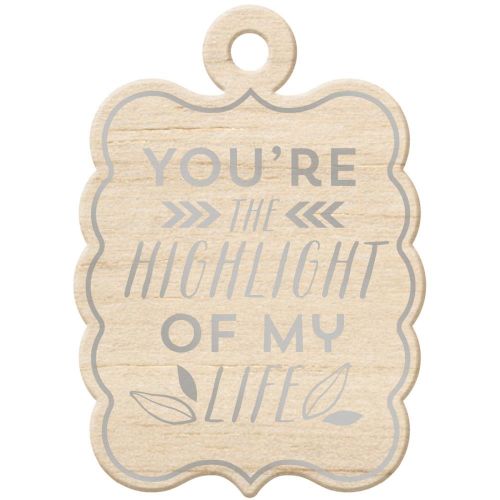 We R Memory Keepers - Sheer Metallic Wood Tag - Highlight