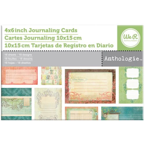 We R Memory Keepers - Journal Cards 4"X6" Pad - Anthologie