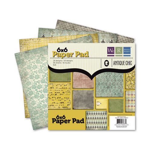 We R Memory Keepers - Antique Chic - 6 x 6 Paper Pad - 18 Double Sided Sheets