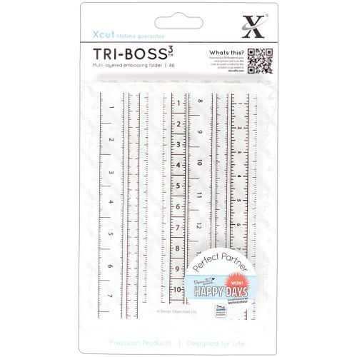 Do Crafts - Xcut Embossing Folder - A6 Happy Days - Measuring Tape