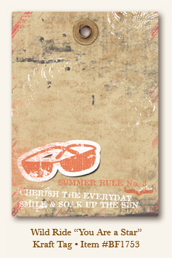 My Minds Eye - Breaking Free - Wild Ride - "You Are a Star" Kraft Tag